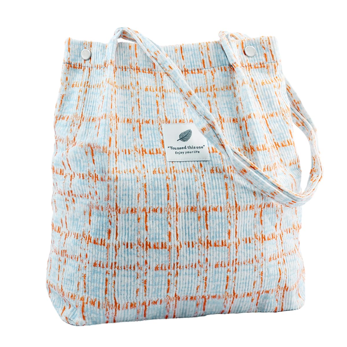 PALAY Tote Bag Stylish Corduroy Plaid Print Hand Bag for Women Shoulder Bag for Shopping, Commuting, Shopping Bag, Large Grocery Bag PALAY Tote Bag Stylish Corduroy Plaid Print Hand Bag for Women Shoulder Bag for Shopping, Commuting, Shopping Bag, Large Grocery Bag